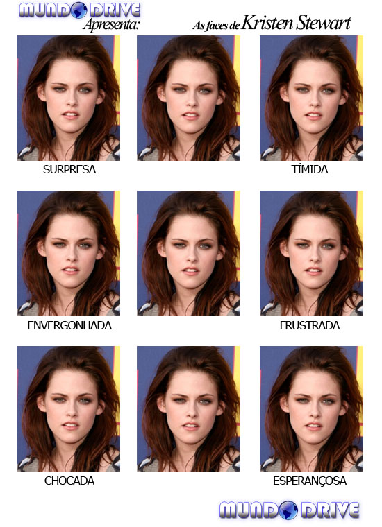 As faces Kristen Stewart