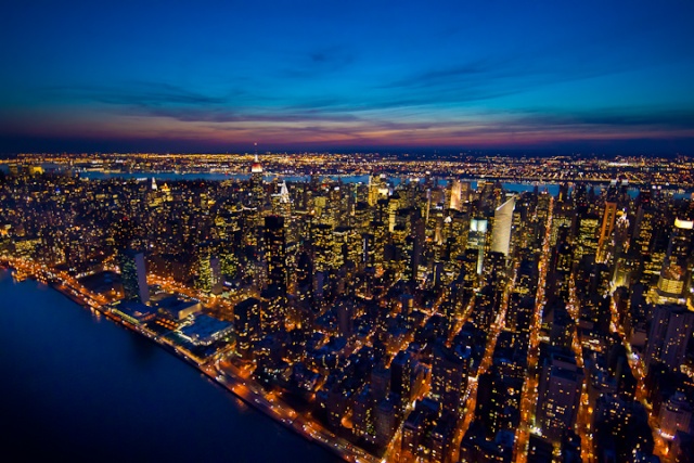 photos de new york by night